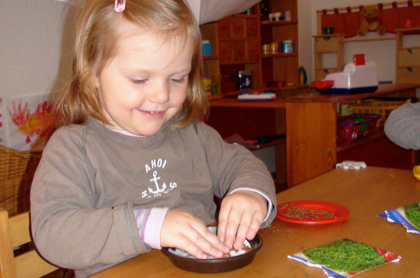 Kressebrot macht Wangen rot – Tageskinder säen Kresse. TiQ! Kindertagespflege in Braunschweig Querum, Nicole Appel und Antje Storek – Kindertagespflege, Tagesmutter und Großtagespflege für Braunschweig Querum, Gliesmarode, Riddagshausen, Östliches Ringgebiet, Volkmarode, Bienrode, Waggum, Hondelage, Schuntersiedlung, Kralenriede, Dibbesdorf, Schwarzer Berg, Siegfriedviertel, Nordstadt und Schapen