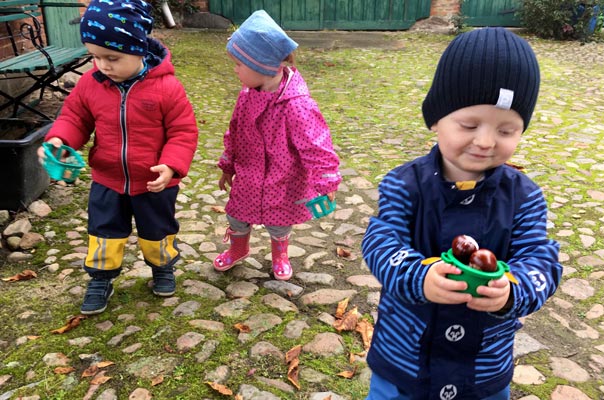 Tageskinder und Tagesmütter sammeln Kastanien! TiQ! Kindertagespflege in Braunschweig Querum, Nicole Appel und Antje Storek – Kindertagespflege, Tagesmutter und Großtagespflege für Braunschweig Querum, Gliesmarode, Riddagshausen, Östliches Ringgebiet, Volkmarode, Bienrode, Waggum, Hondelage, Schuntersiedlung, Kralenriede, Dibbesdorf, Schwarzer Berg, Siegfriedviertel, Nordstadt und Schapen