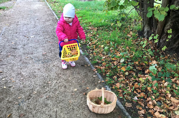 Auf dem Zauberweg. Tageskinder sammeln Blätter. TiG! Kindertagespflege in Braunschweig Gliesmarode, Nicole Appel und Antje Storek – Kindertagespflege, Tagesmutter und Großtagespflege für Braunschweig Gliesmarode, Querum, Riddagshausen, Östliches Ringgebiet, Volkmarode, Bienrode, Waggum, Hondelage, Schuntersiedlung, Kralenriede, Dibbesdorf, Schwarzer Berg, Siegfriedviertel, Nordstadt und Schapen