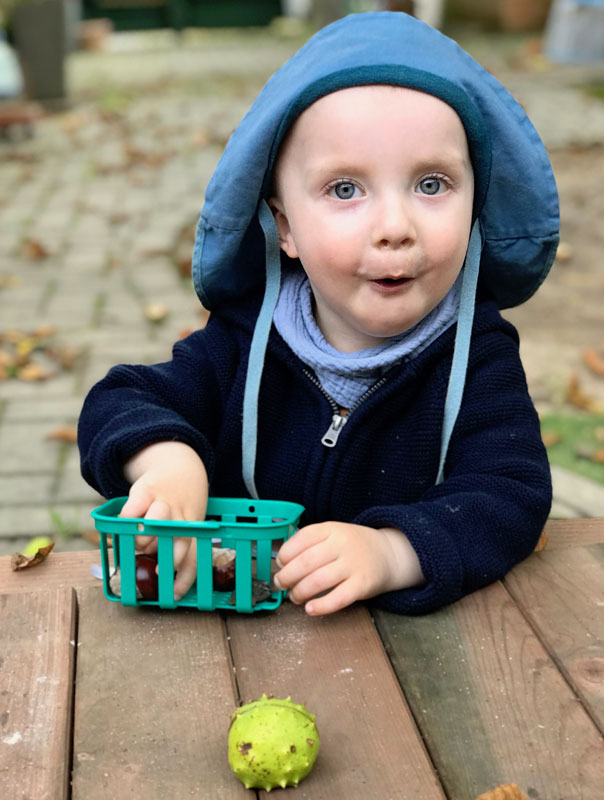 Guckt mal! Tageskinder sammeln zum Herbstanfang Kastanien. TiG! Kindertagespflege in Braunschweig Gliesmarode, Nicole Appel und Antje Storek – Kindertagespflege, Tagesmutter und Großtagespflege für Braunschweig Gliesmarode, Querum, Riddagshausen, Östliches Ringgebiet, Volkmarode, Bienrode, Waggum, Hondelage, Schuntersiedlung, Kralenriede, Dibbesdorf, Schwarzer Berg, Siegfriedviertel, Nordstadt und Schapen