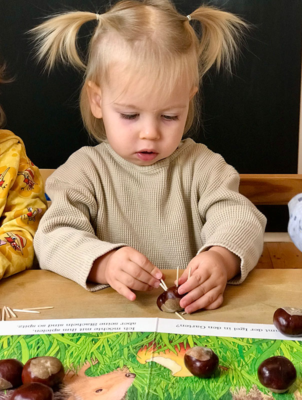 Ki-Ka-Kastanienigelbasteln! Tageskinder basteln Igel aus Kastanien. TiG! Kindertagespflege in Braunschweig Nicole Appel – Tagespflege, Krippe und Tagesmutter für Braunschweig Gliesmarode, Querum, Riddagshausen, Östliches Ringgebiet, Volkmarode, Bienrode, Waggum, Hondelage, Schuntersiedlung, Kralenriede, Dibbesdorf, Schwarzer Berg, Siegfriedviertel, Nordstadt und Schapen