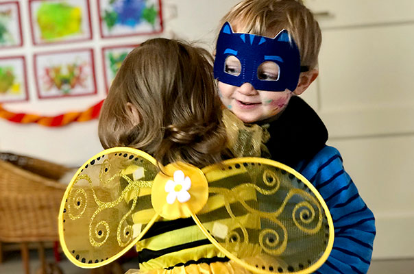 Wir bei TiG! feiern mit unserer Tagesmutter Fasching am Rosenmontag in Braunschweig.