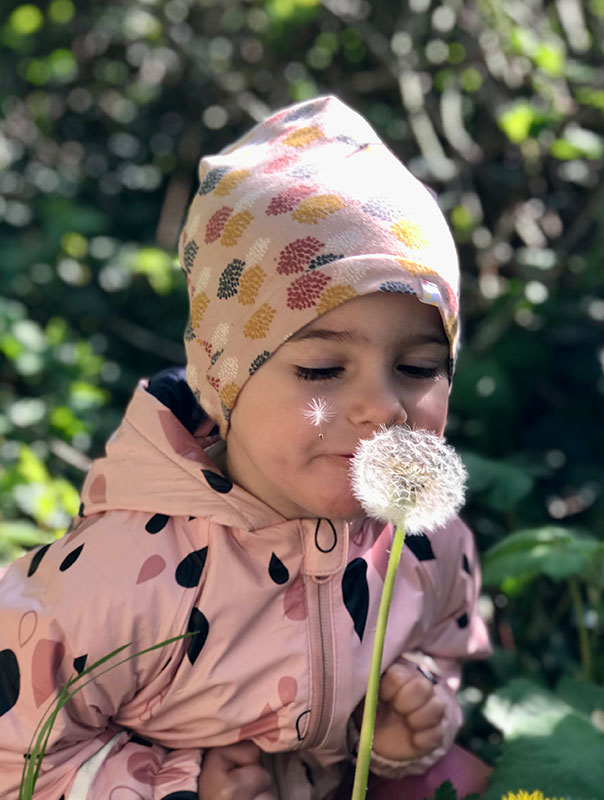 Die TiG! Tageskinder entdecken gemeinsam mit ihrer Tagesmutter Pusteblumen und bringen die kleinen Schirmchen auf ihren weiteren Lebensweg.